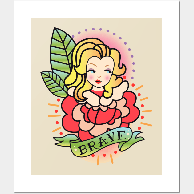 Adora Brave Tattoo Wall Art by LADYLOVE